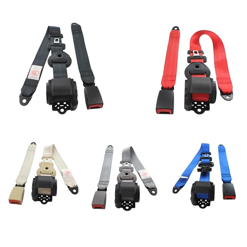 Imagen 1 del producto Cinturones de seguridad para conducción de coche, arnés telescópico de poliéster de tres puntos, prevención de seguridad, 1 Uds.