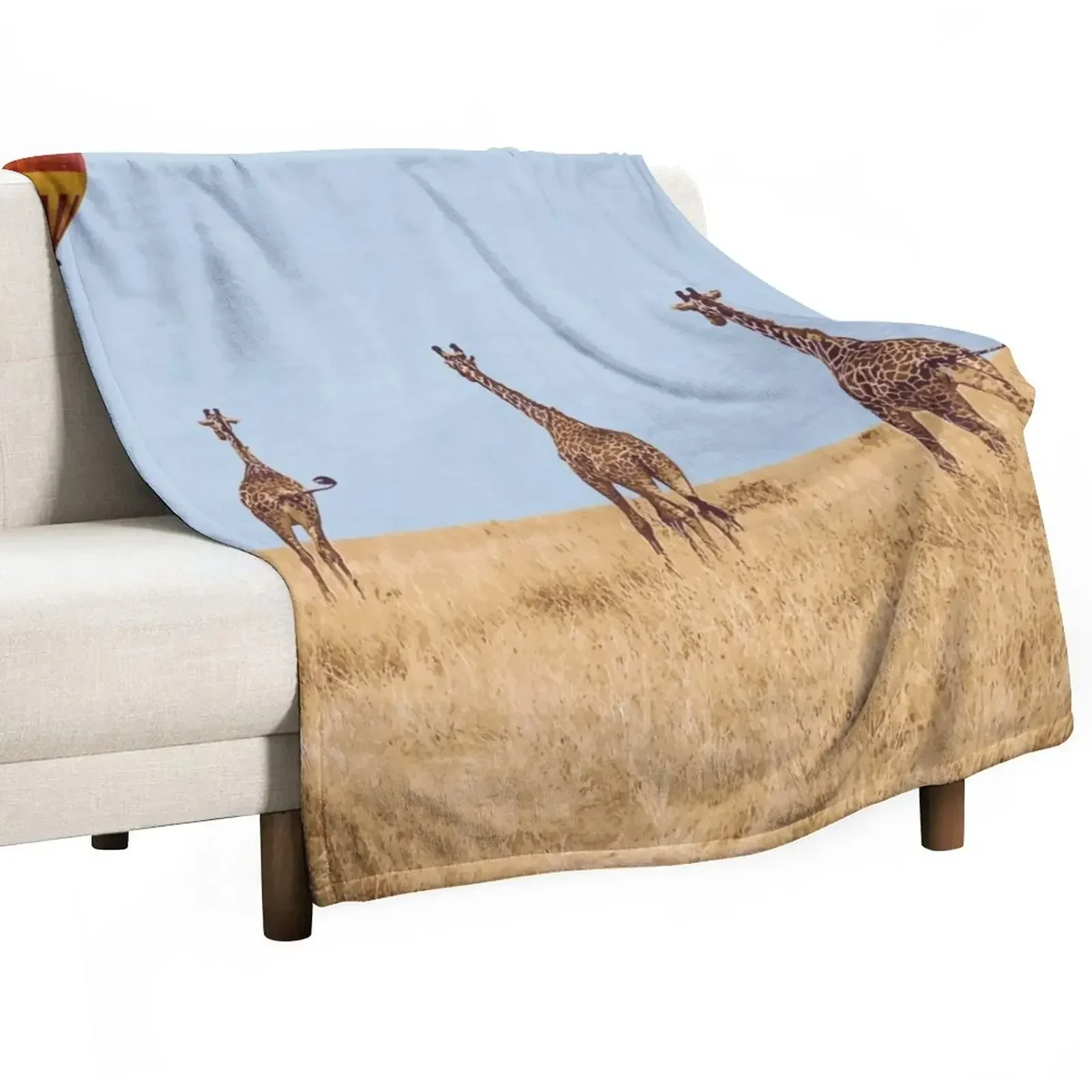 Maasai Mara National Park, Kenya Illustration Artwork Throw Blanket Cute for sofa Blankets