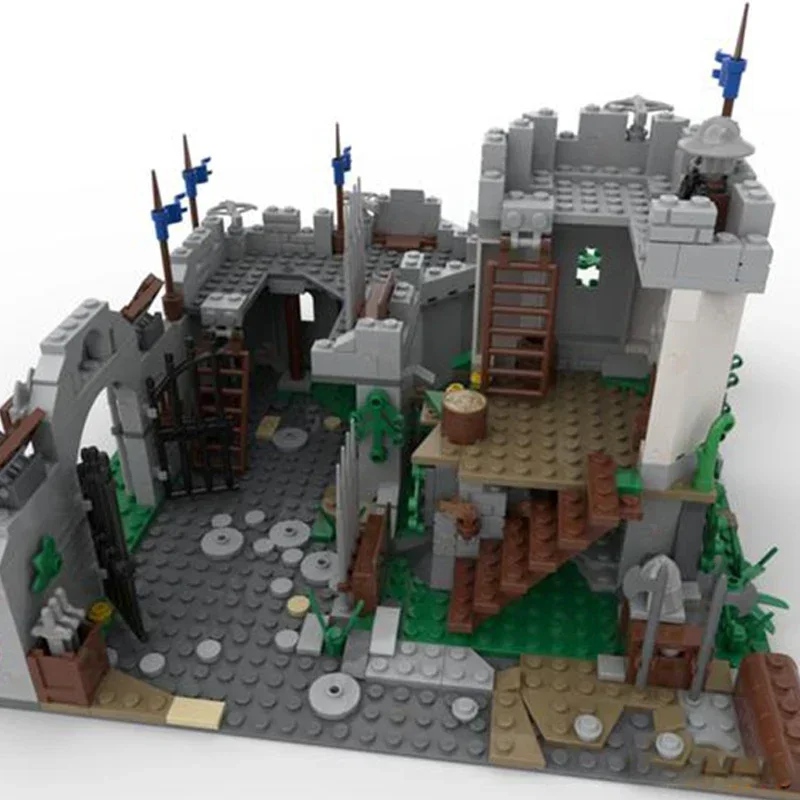Castelo medieval modelo moc tijolos de construção stron garm castelo tecnologia blocos modulares presentes brinquedos natal diy conjuntos montagem