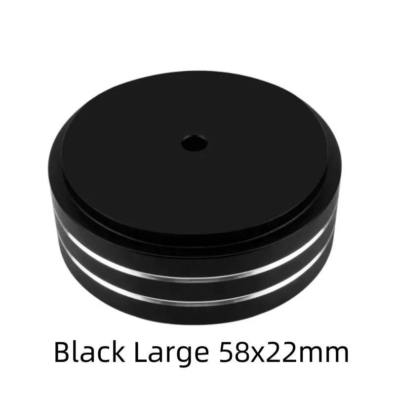NONE Lautsprecher Spikes Stand Füße Pad Fuß Für Lautsprecher CD Verstärker 58x22mm 40x20mm Aluminium Legierung Gummi tragbare Audio Video 4sets 6