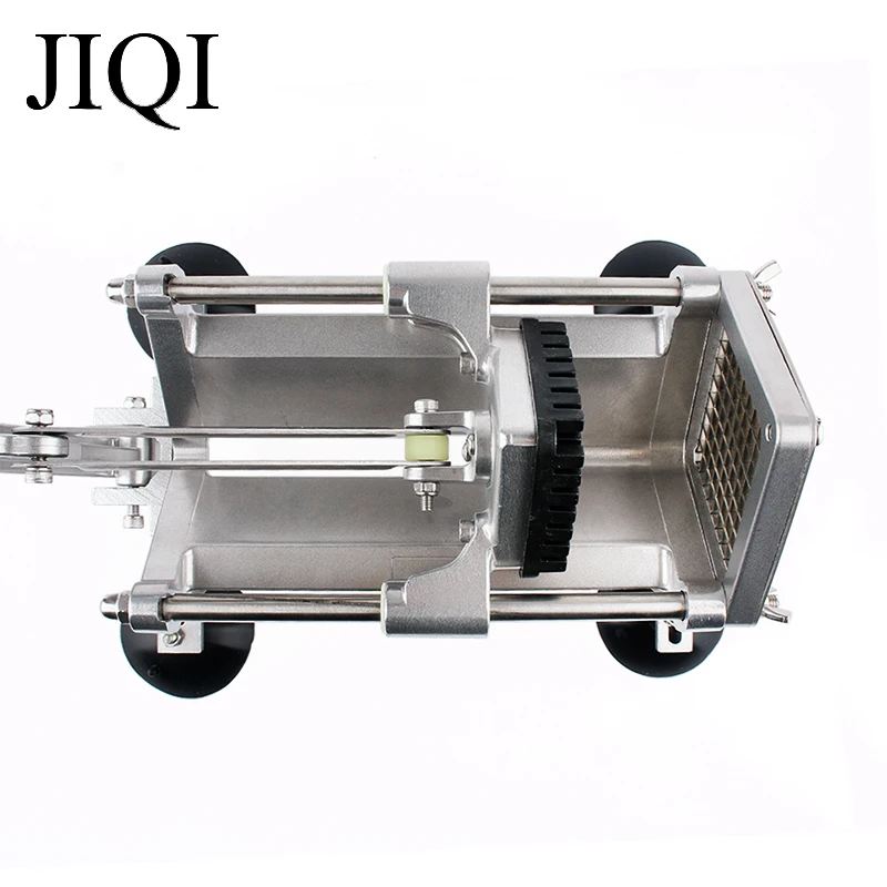 JIQI Alloy Steel French Fries Potato Strip Cutter Chips Cutting Machine Manual Potatoes Slicer Hand Push Vegetable Fruit Chopper