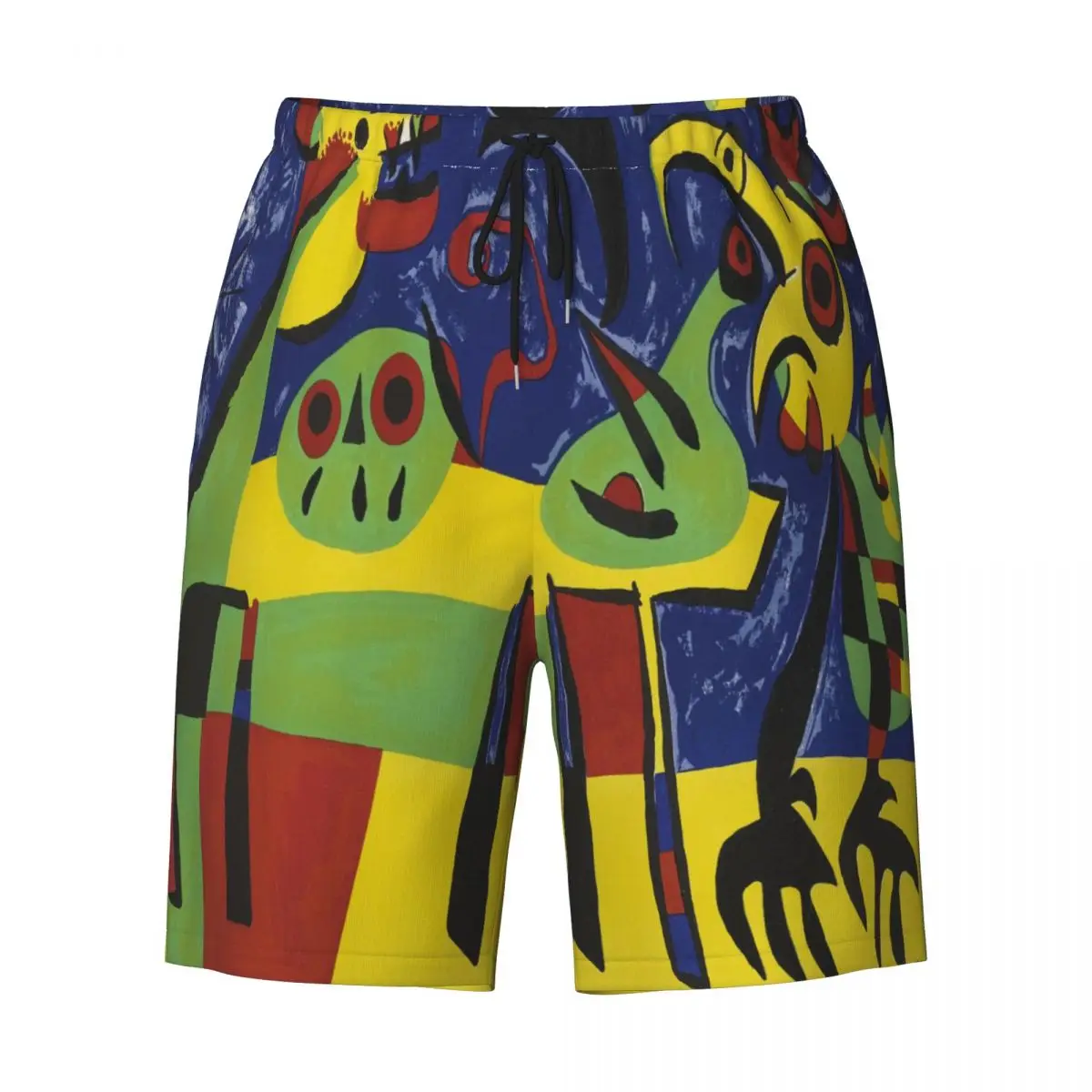 Maillot de bain imprimé chien aboyant à la lune pour homme, séchage rapide, short de plage, art abstrait Joan Miro