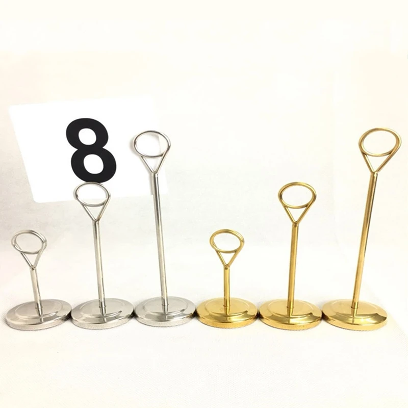 

Metal Circle Steel Table Number Plate Place Card Holder Menu Stand for Wedding Restaurant Home Decoration