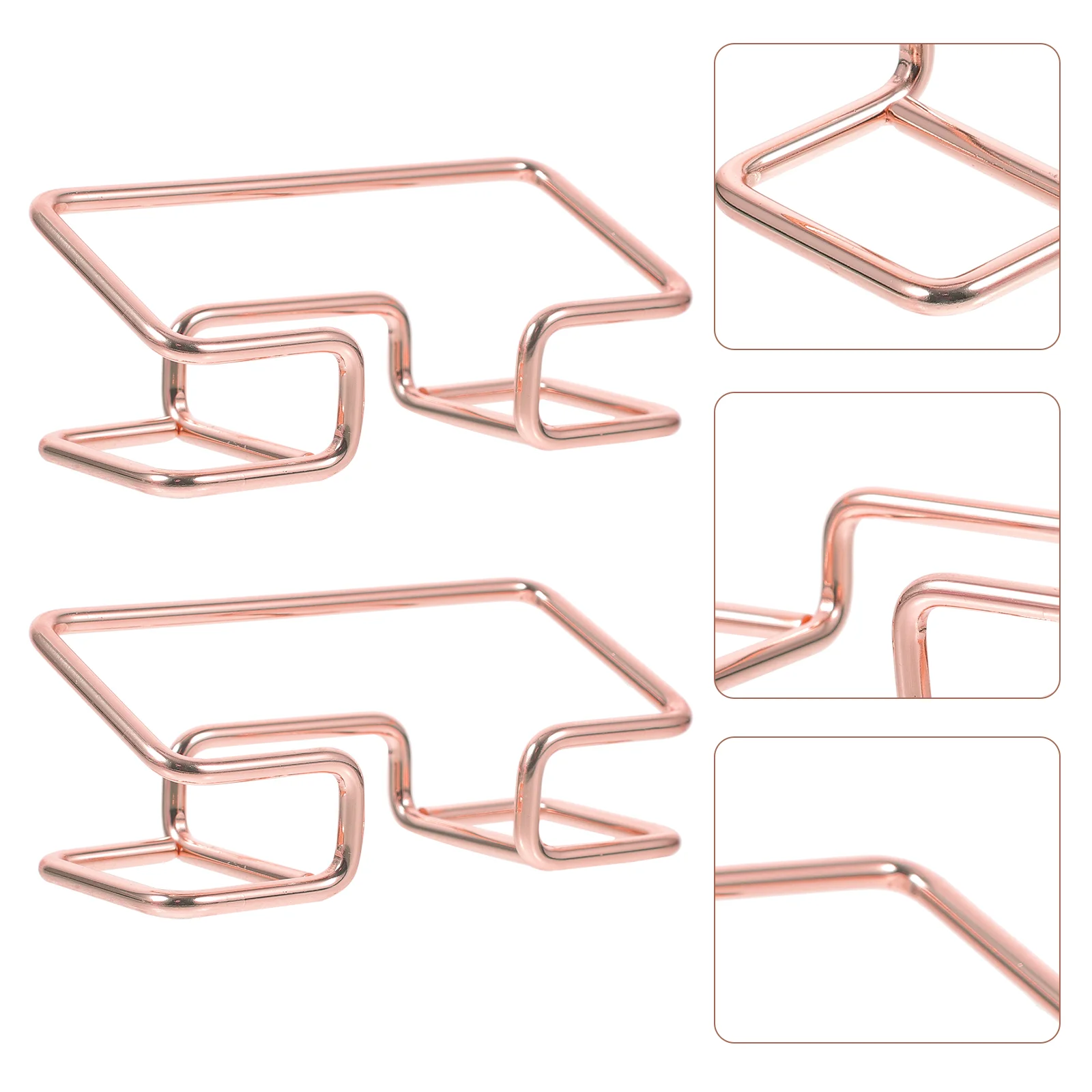 2 Pcs Simple Metal Business Card Holder Desktop Display Storage Box 2pcs Gold Stainless Steel Case Organizer Rack