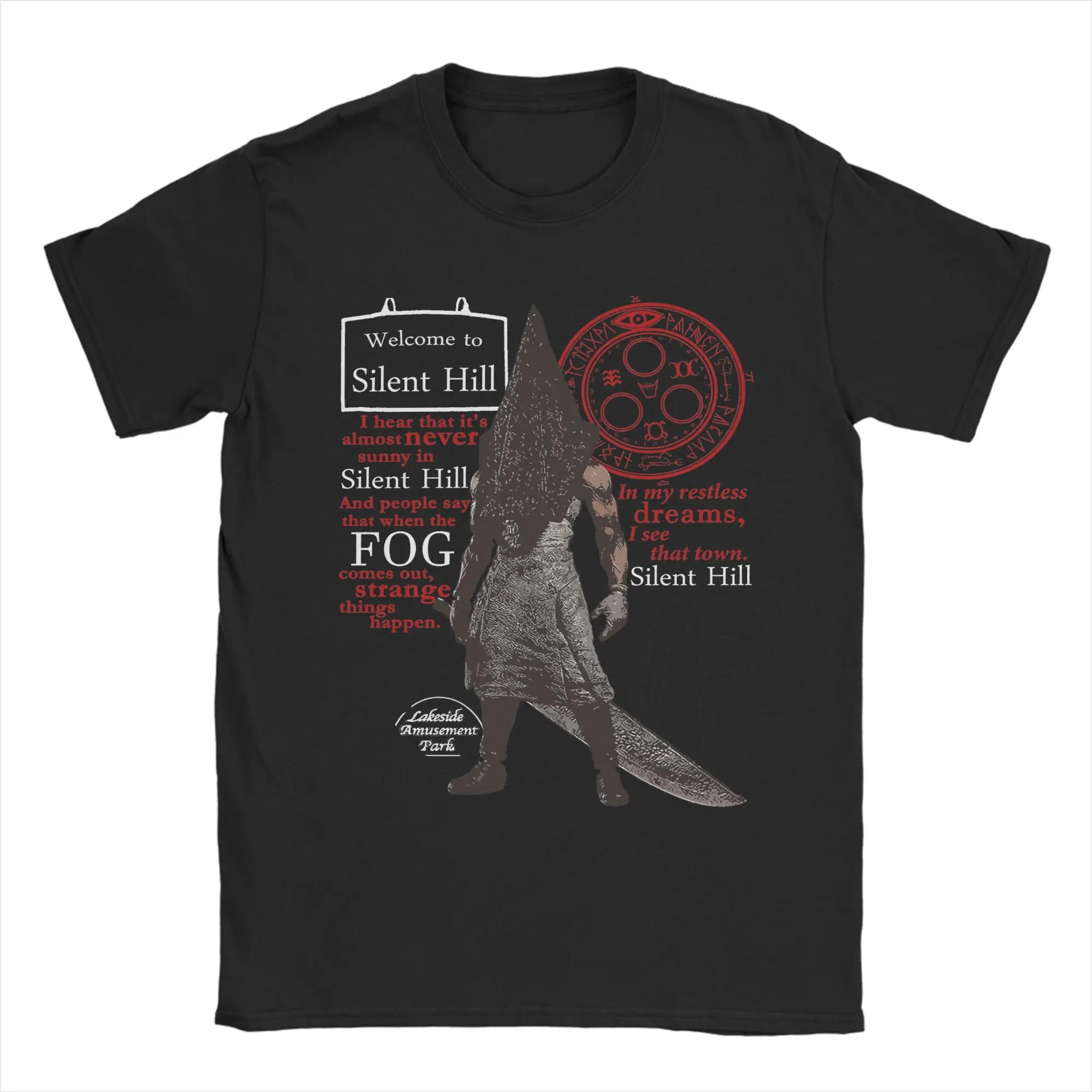 Silent hill 2 jogo camiseta masculina louco puro algodão t em torno do pescoço manga curta t camisa nova chegada roupas