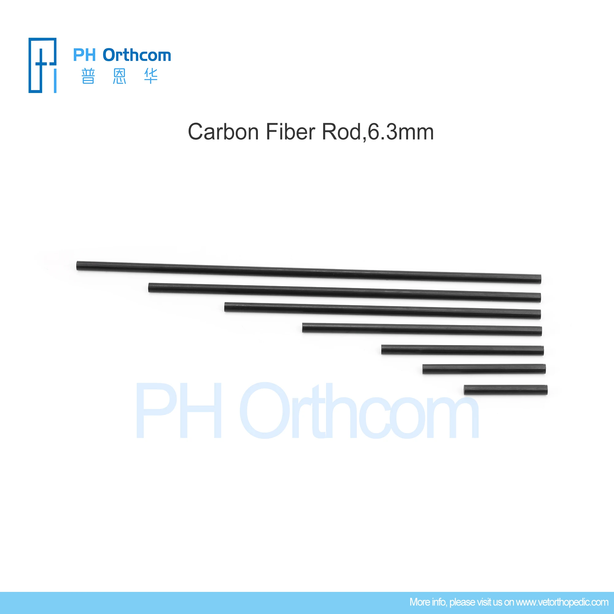 6.3mm Carbon Fiber Rod for External Fixation: Veterinary Surgical Tools and Equipment for Pets