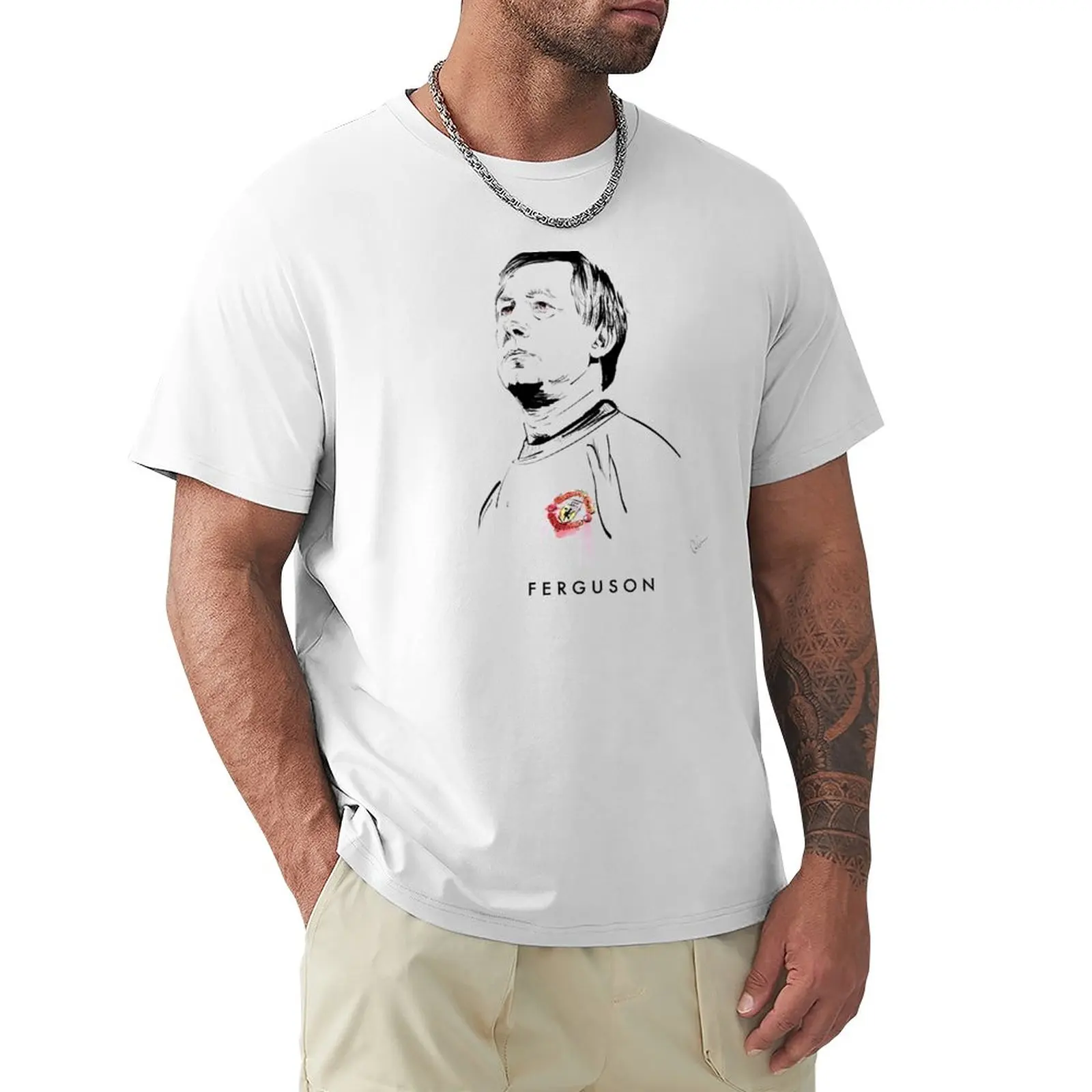 Sir Alex Ferguson T-Shirt sweat vintage slim fit t shirts for men