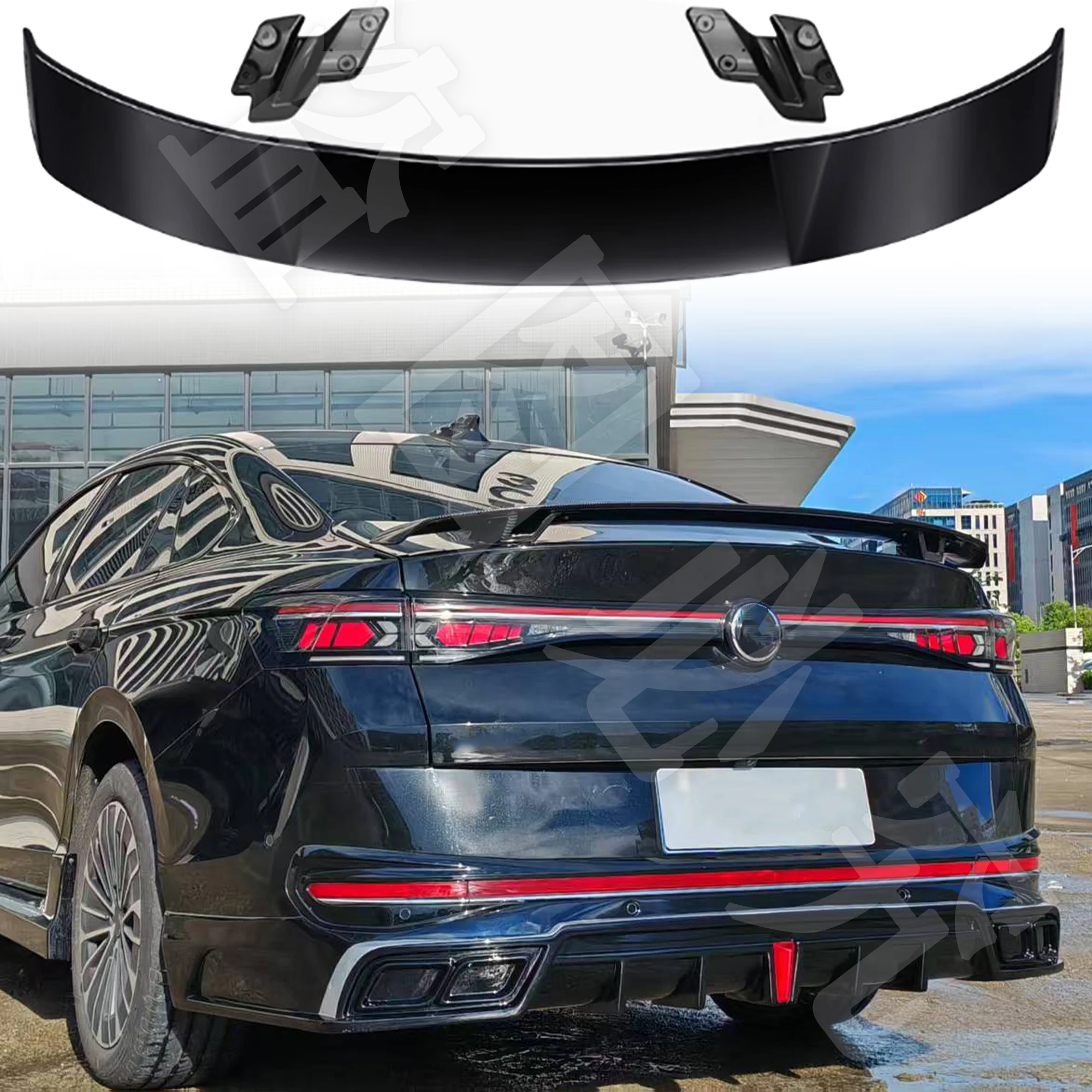 Para volkswagen passat b9/magotan 2024 2025 mk-estilo corpo kit spoiler asa sedan preto brilhante/abs tuning acessórios exteriores