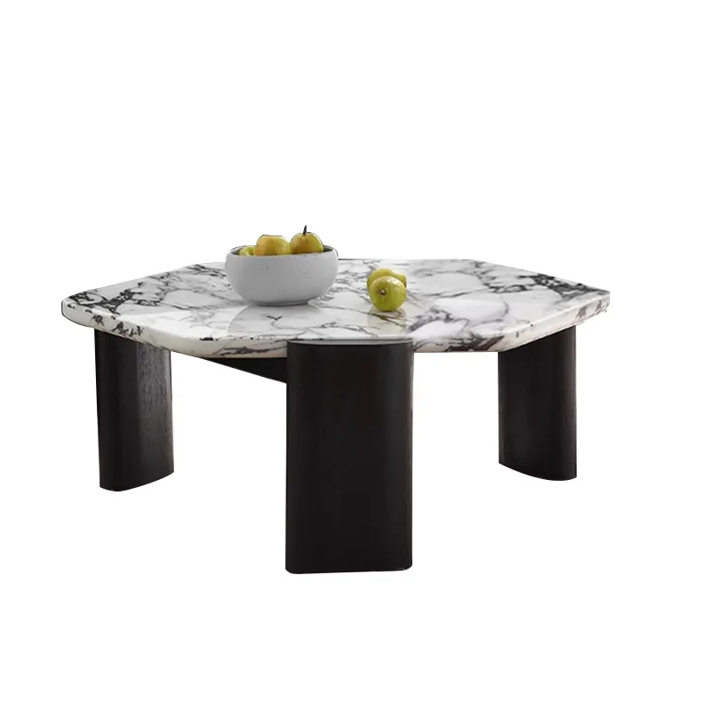 

living room household small apartment Nordic designer light luxury round coffee table combination