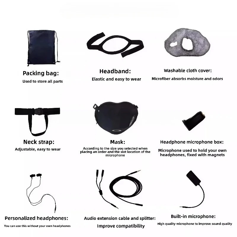 Suitable for  CS Radio Headset Game E-sports Live Broadcast Sound Insulation Noise Reduction Live Streaming Host Mask