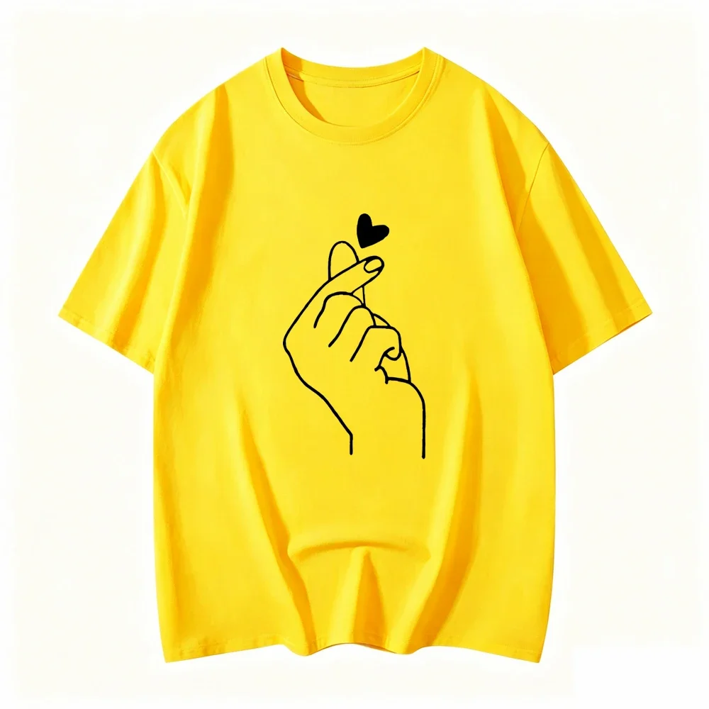 Cute Print Solid Crew Neck T-ShirtShort Sleeve Casual Every Day Top For All Season Womens Clothing