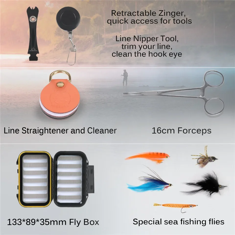 MAXCATCH Predator Kit caña carrete mosca agua salada 7'11"-10' 8-10WT - imagen 2