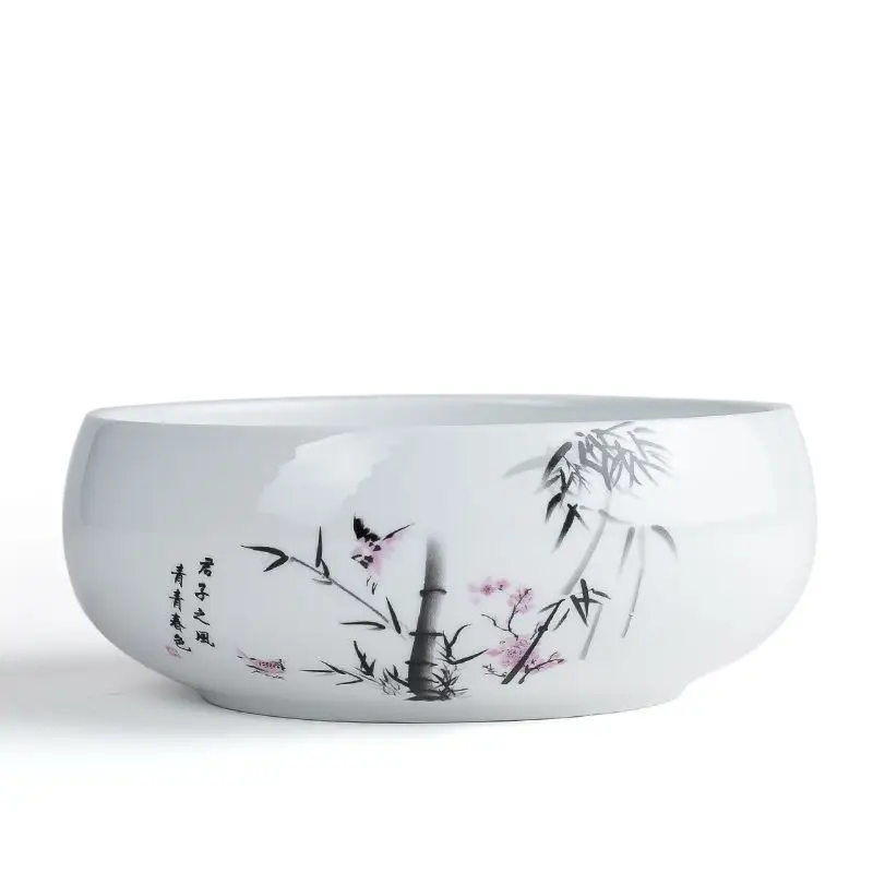 Blue And White Ceramic Tea Wash Extra Large Everyone Bowls Accessories With A Pen