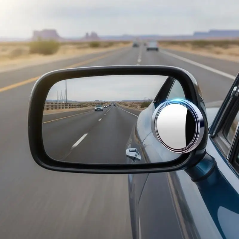 Universal Car Blind Spot Rearview Mirror 2PCS 360 Degree Rotation HD Wide Angle for Daily Driving Safety