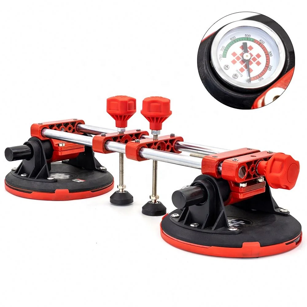 Stone Seam Setting Leveling Joining Tile Countertop Installation Vacuum Cup with Pressure Gauge OEM Industrial Grade