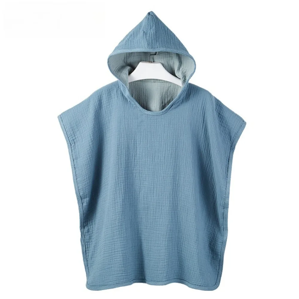 Kids All Season Gauze Hooded Bath Robe Absorbent Swimming Beach Towel