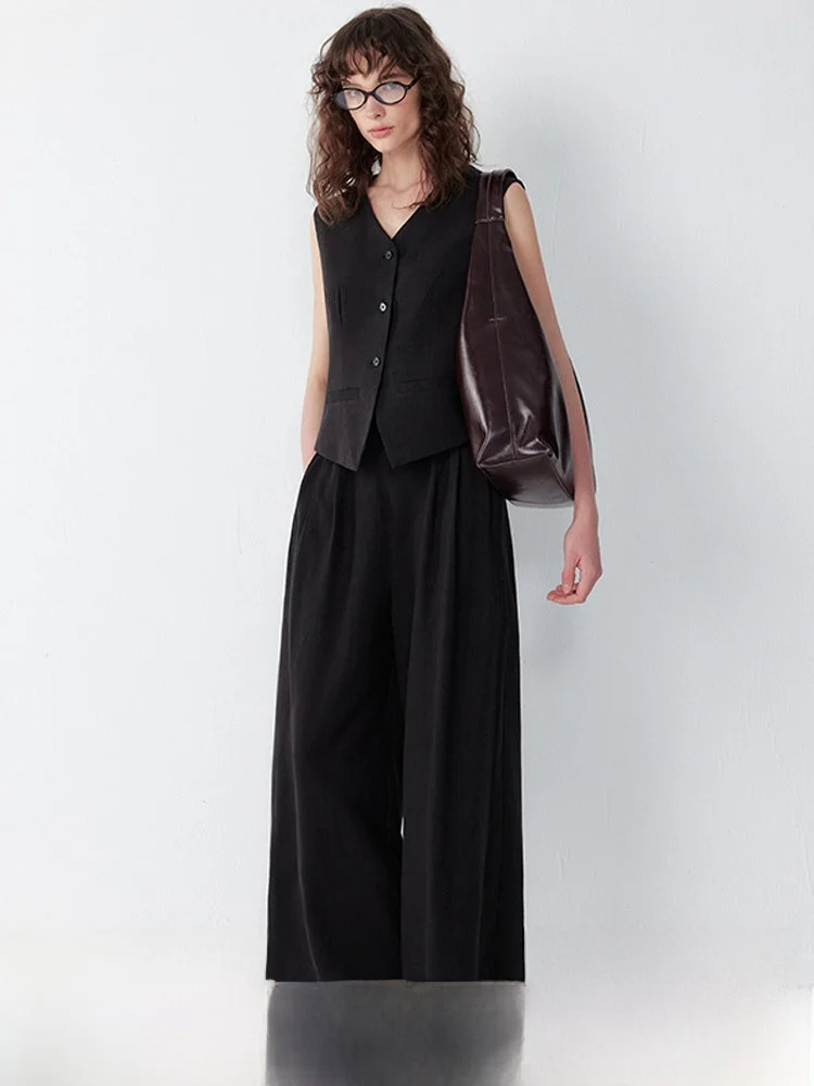 

Брюки Bla Double Pleat Straight Leg Suit Pants с двойными складками, прямого кроя, без текстуры, не требующие глажки, с высокой талией, широкие, длинные, больших размеров
