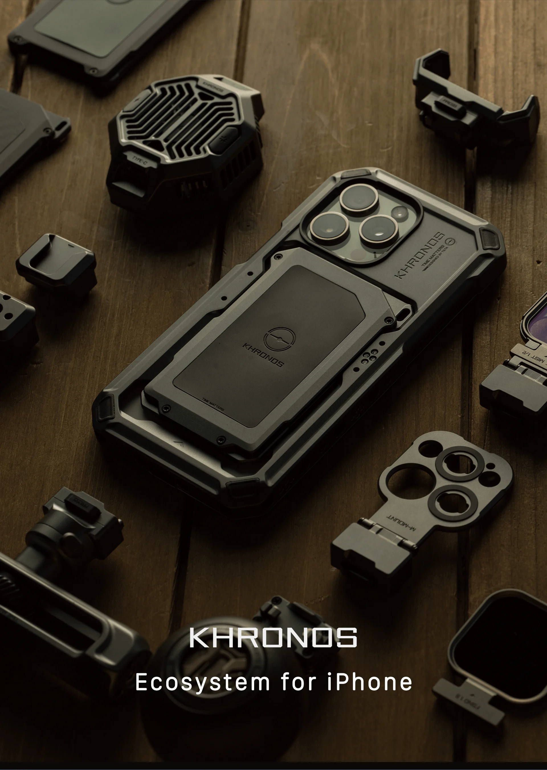 TILTA Khronos Zubehör iPhone 15 Pro/Pro Max Cage Ecosystem Zubehör Mobile Video-Lösungen für Schnellwechselfilter – Detail 1