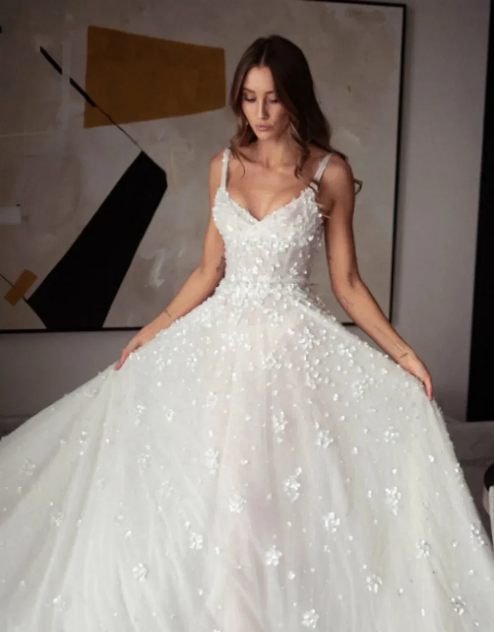 

Customized Exquisite Wedding Dresses Sweetheart Backless Bridal Gowns Lace Appliques A-Line Robes Sleeveless For Brides