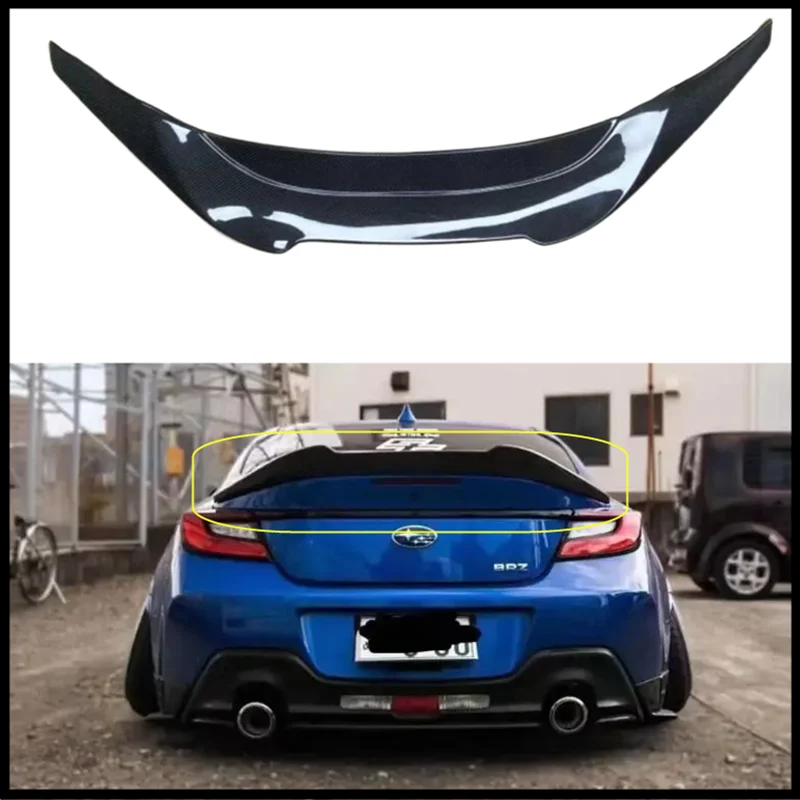 For TOYOTA ZA86 GR86 For Subaru BRZ 2022 2023 2024 Real Carbon Fiber FRP Spoiler REAR WING TRUNK LIP SPOILERS High Quality T-R-D