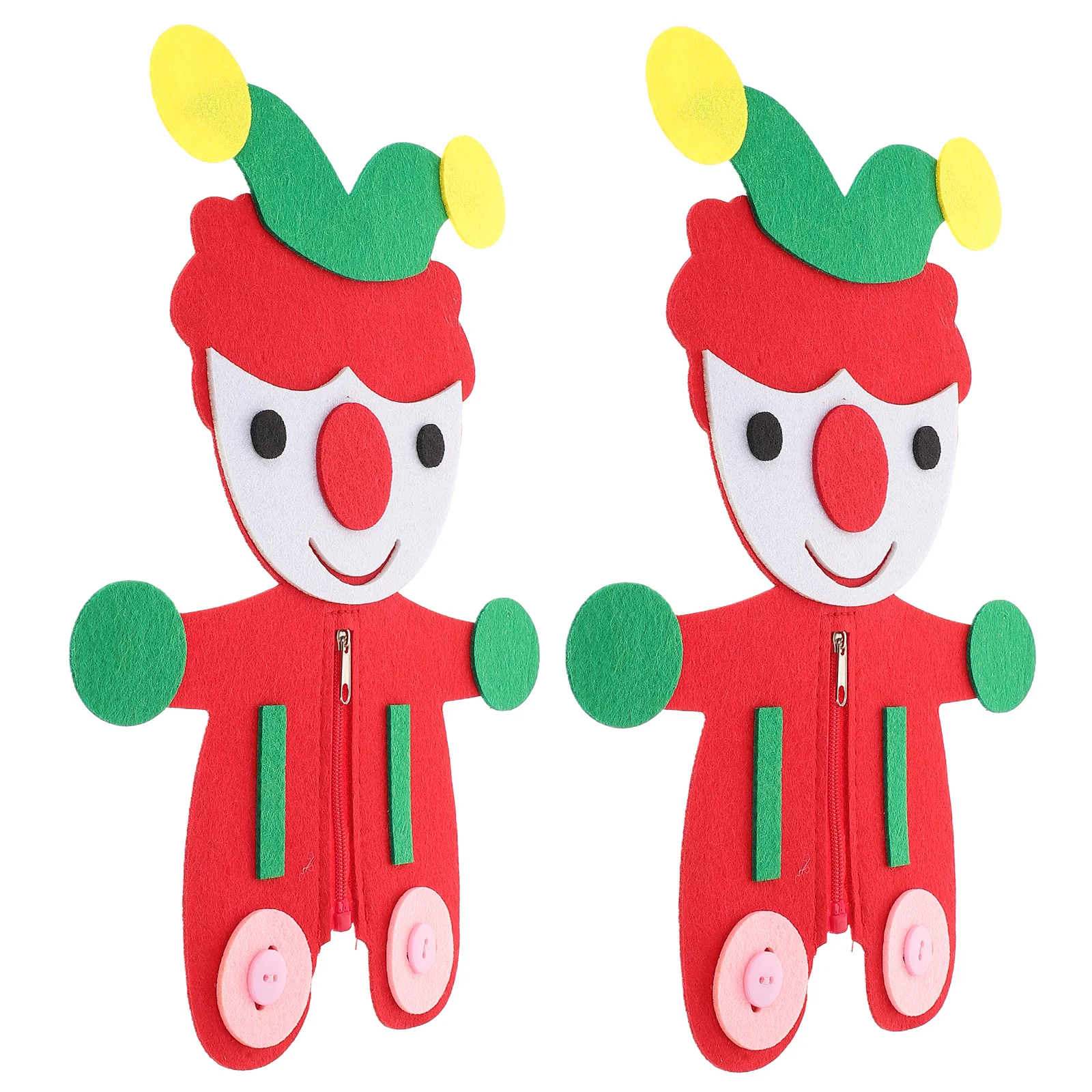

2 set Non woven Button Toys Creative Skill Development Zipper Practice Tool Educational Montessori Fabric Buttons Sensory Play