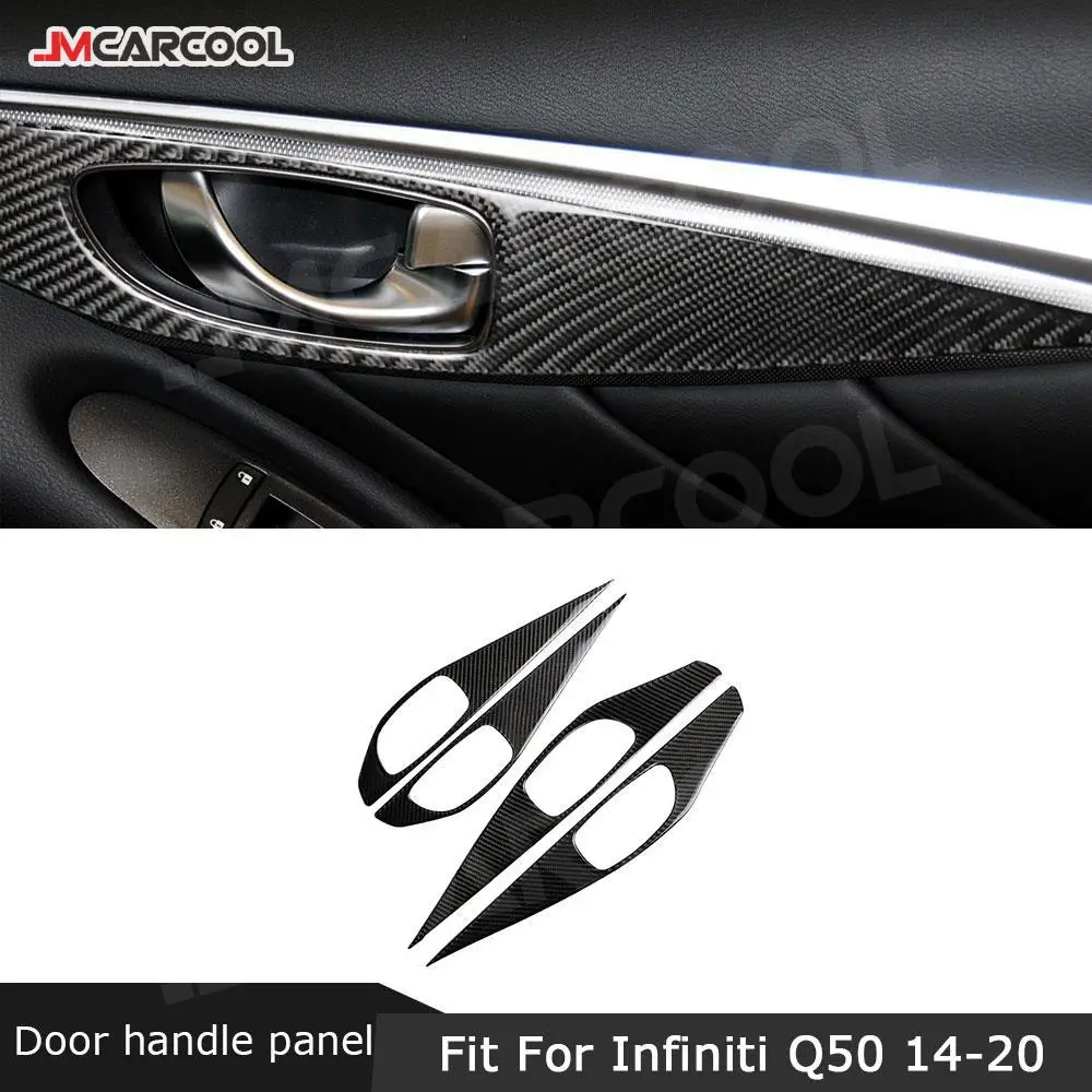 

Carbon Fiber Car Accessorise Interior Four-piece Door Handle Panel For Infiniti Q50 Q60 2014-2020