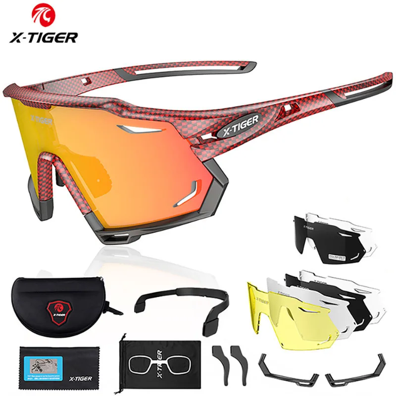 X-TIGER óculos de ciclismo uv400 photochromic ciclismo óculos de sol esportes polarizados óculos de sol dos homens mtb óculos de bicicleta de corrida óculos