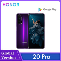 Global,HUAWEI-HONOR 20 Pro,Smartphone,6.26 inch,8+256GB ROM,Mobile phones,Android,Google Play Store,Dual SIM,48MP,4G,Cellphones