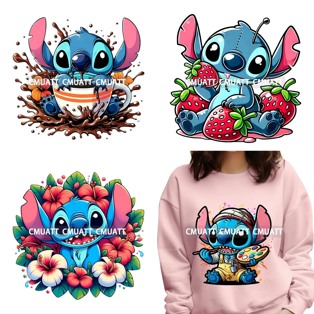 

Floral Cute Cartoon Animal Hobby Food Fruit Thermal Printing Iron on DTF Washable Transfers Stickers Ready to Press for T-shirts