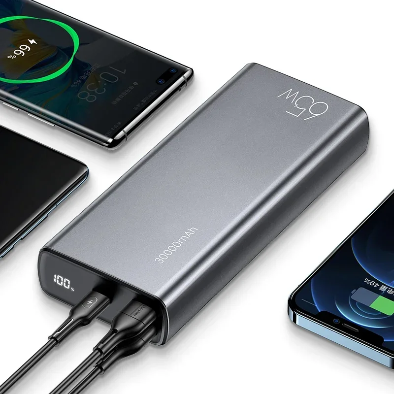 

2023 New Design USAMS 65W CM Fast Charging Kit--- 30000mah Power Bank with 100W PD Cable Type-C to Type-C PD Cable