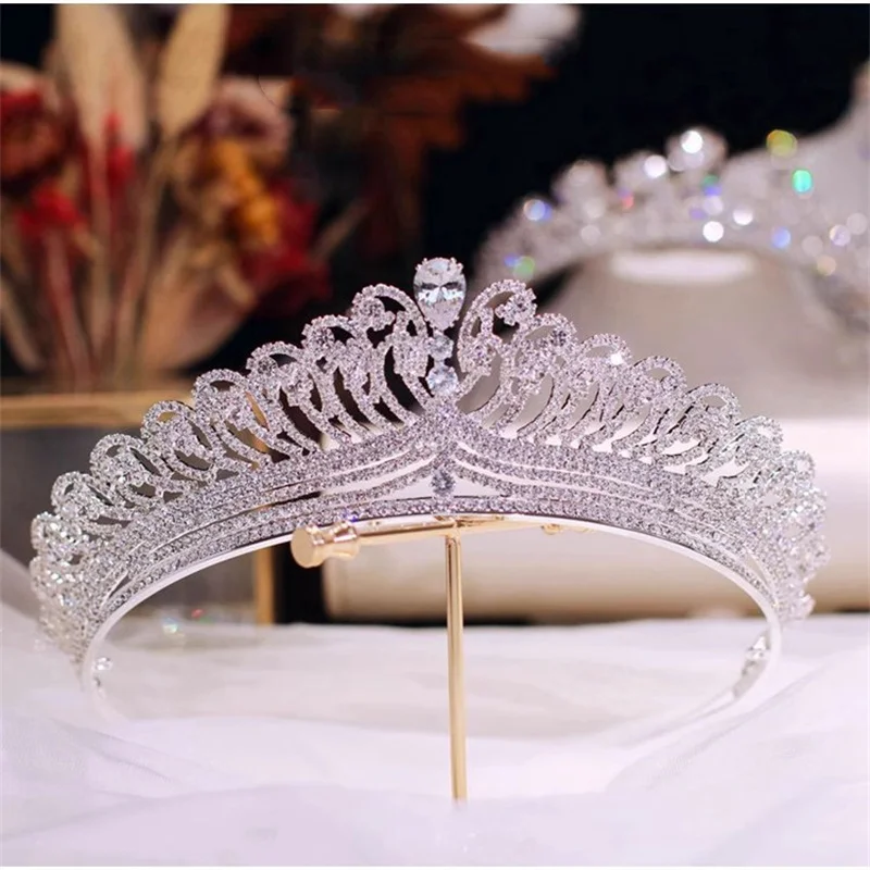 Princess Crowns For Women Wedding Headdresses Crystal Bridal Tiaras Crowns For 15 Years Birthday Prom Hair Jewelry Headpieces