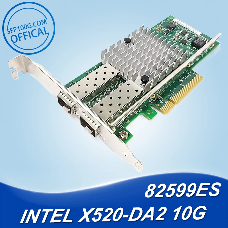 X520-DA2 E10G42BTDA 10G PCI Express x8 Intel 82599ES Chip SFP Dual Port Ethernet Network Adapter  E10GSFPSR