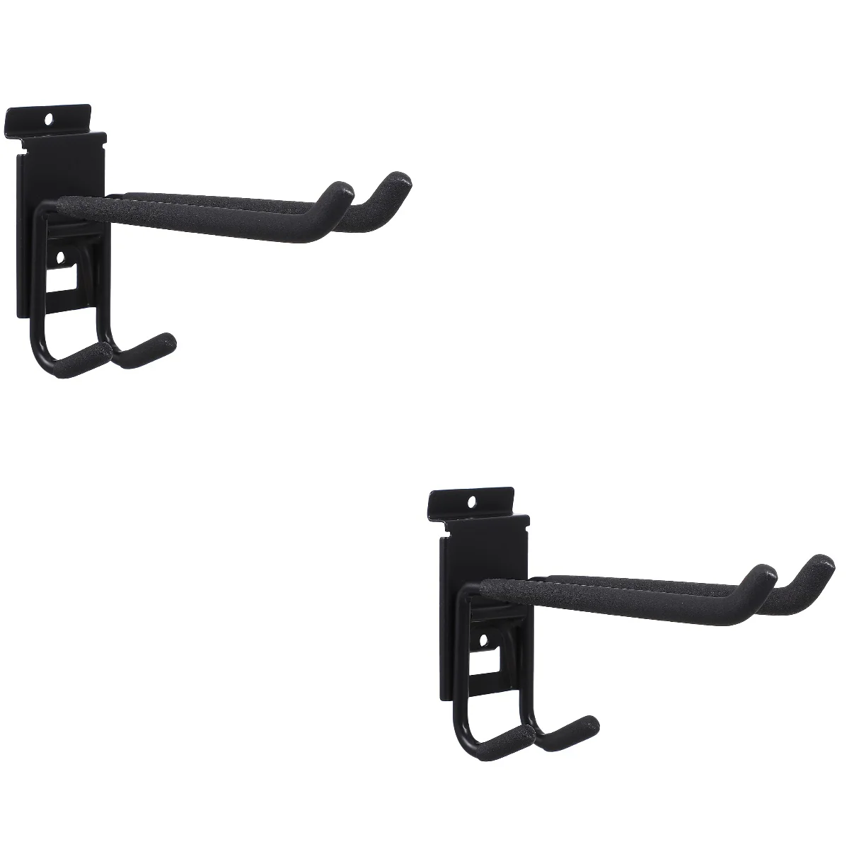 2 Pcs Slot Plate Double Hook Warehouse Iron Storage Wall Rack Hanging Clothes Bike