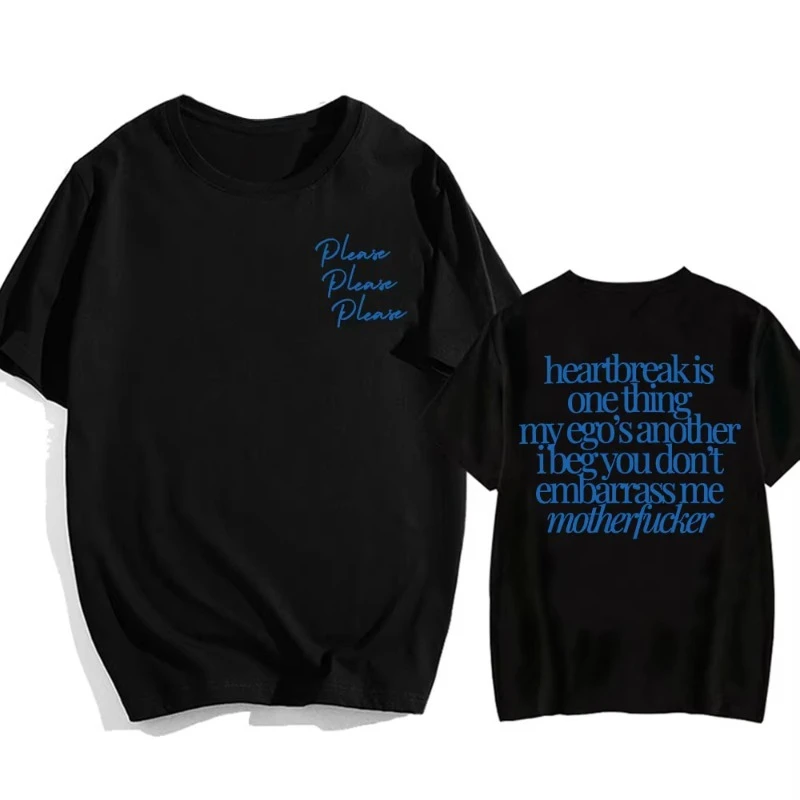 

Please Please Please Sabrina Carpenter T-shirt Short Sleeve Men/Women Tee-shirt Streetwear Casual Camisetas 2025 Song Print Tees