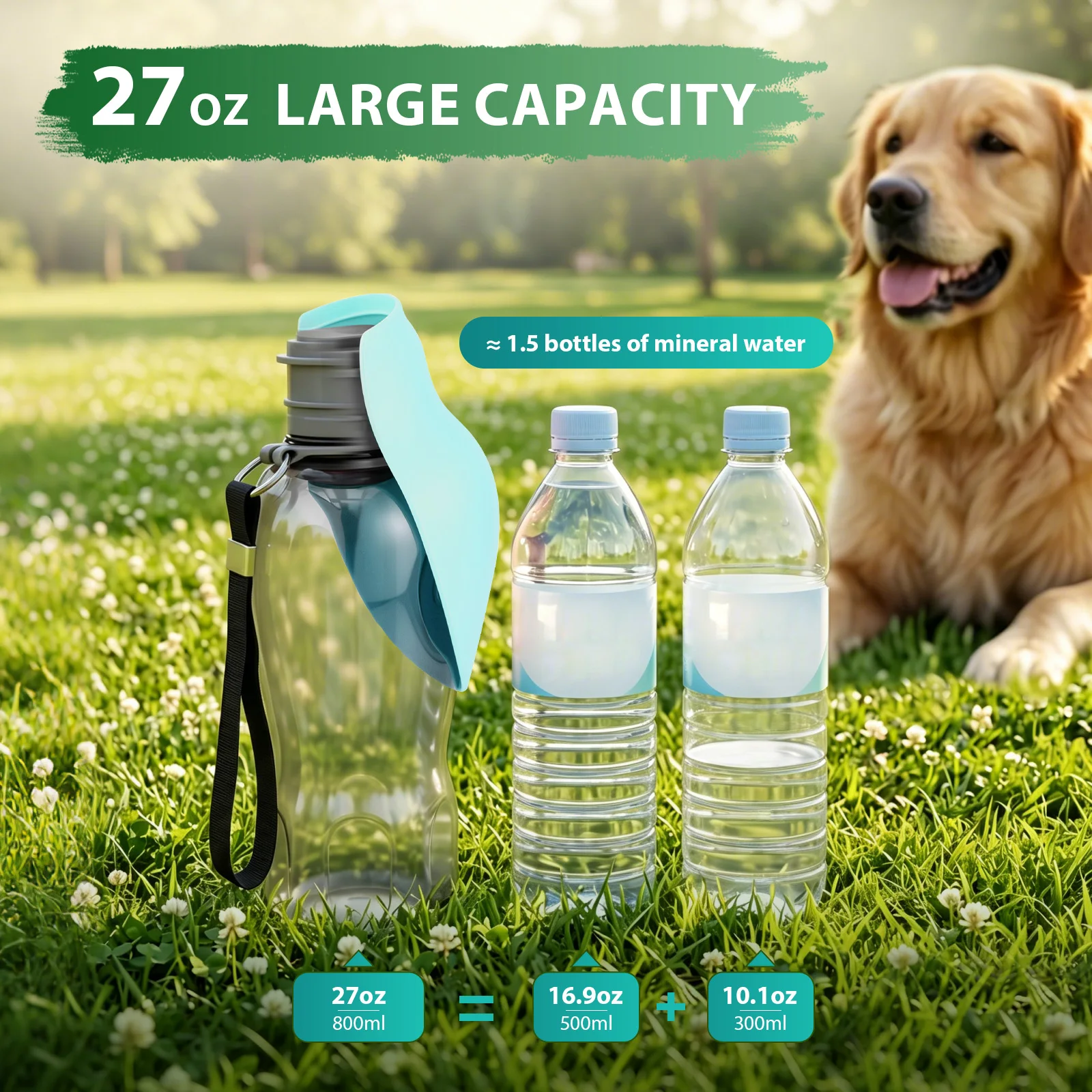 800ml Hunde-Wasserflasche Groß – Pet Supplies Coupon Bewertung und Preis