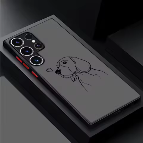 Cartoon Cute Cat And Dog Back Phone Cover Case for Samsung Galaxy S9 S25 Edge S10 S21 S23 Ultra S24 FE S20 S22 Plus