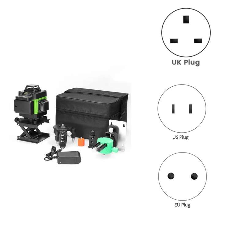 

New 4D 16 Lines Laser-Level 3° Self-Leveling Machine USB Rechargeable Battery Leveling Tool Vertical Horizontal