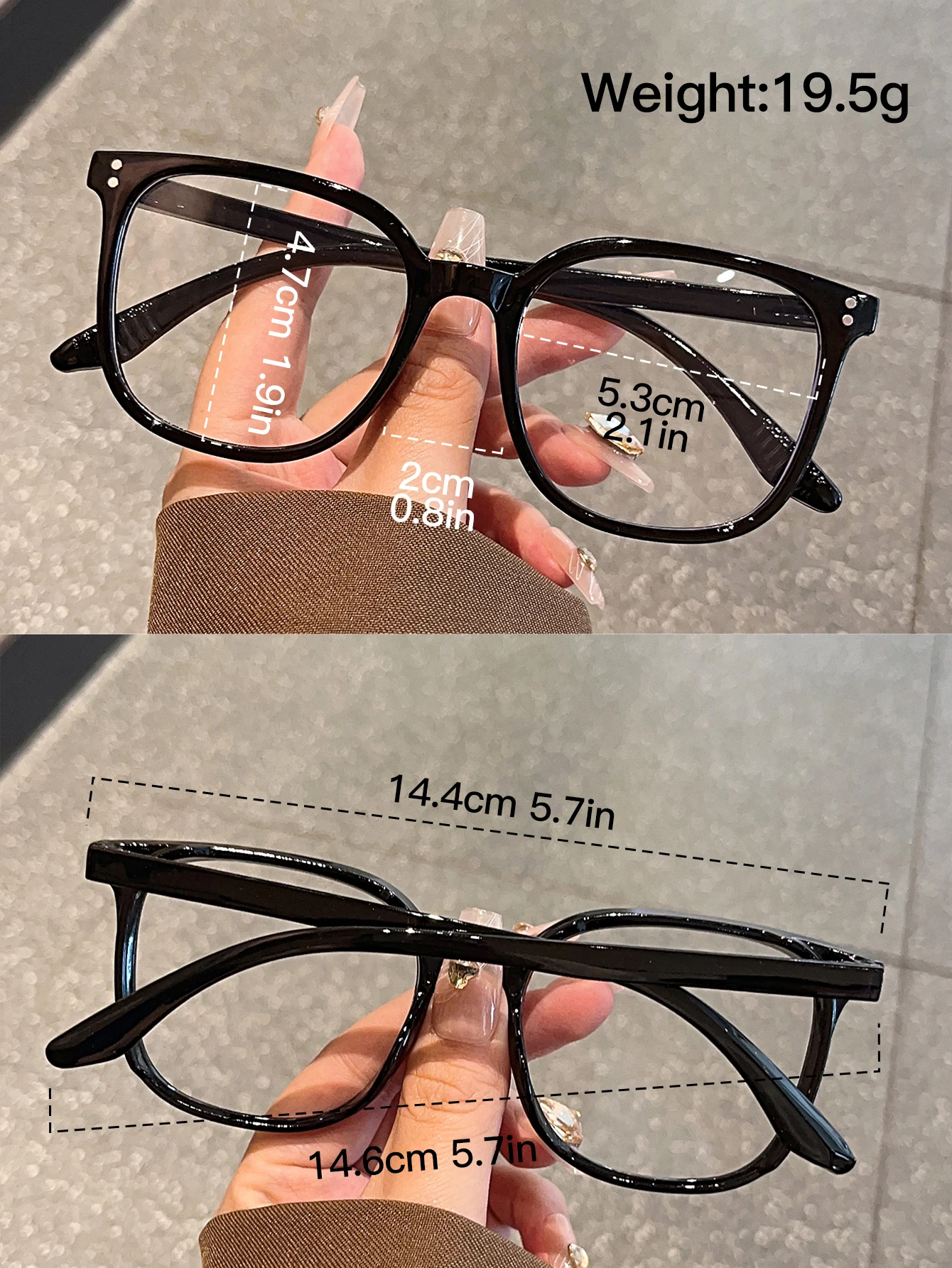 3 قطعة مجموعة نظارات إطار عصرية عصرية مختلطة الشكل كاجوال موضة أساسية نظارات مزخرفة ملابس يومية للقيادة والسفر