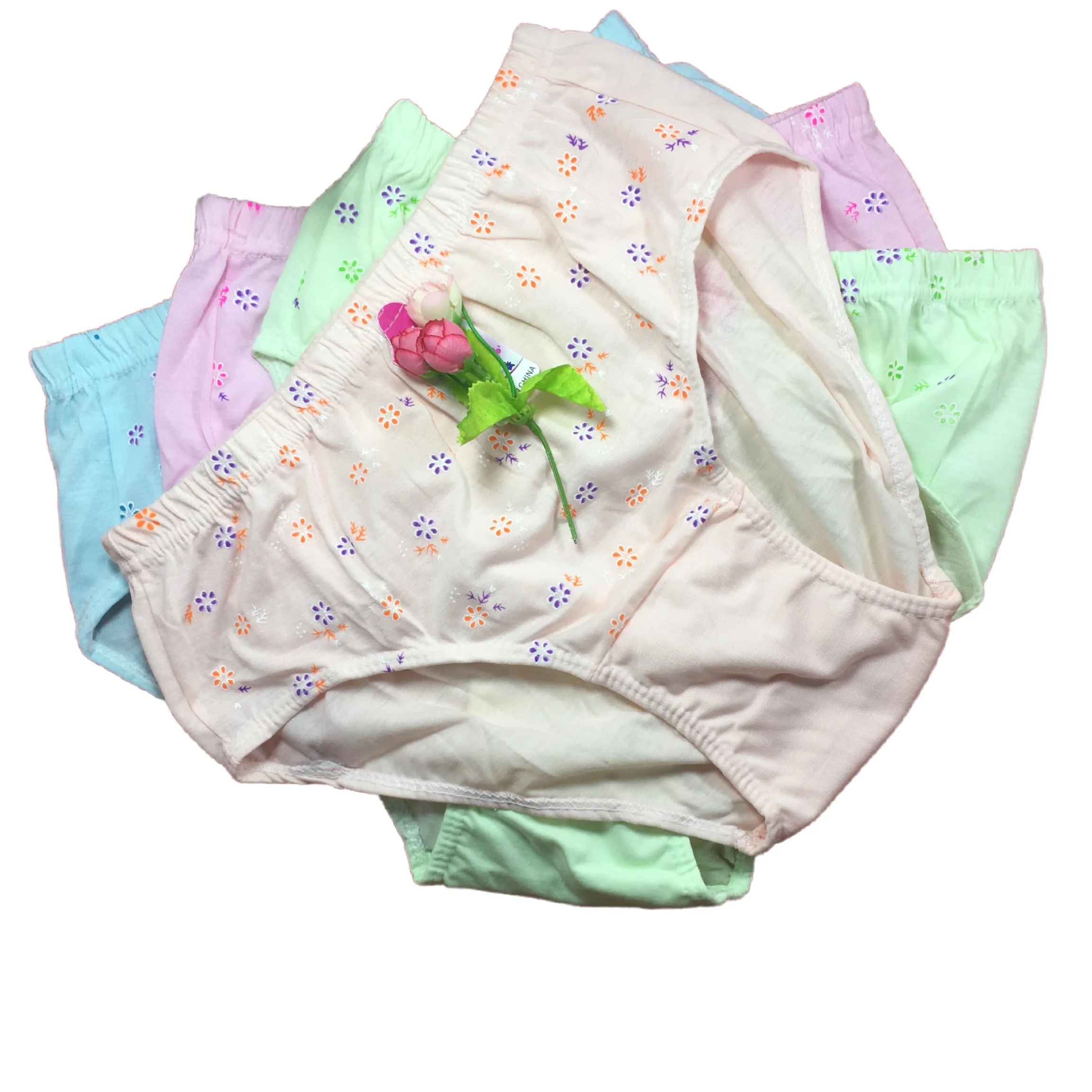 4Pcs/Set Women\'s Panties Plus Size 7XL High Waist Underpants Breathable Print Cotton Underwears Female Briefs