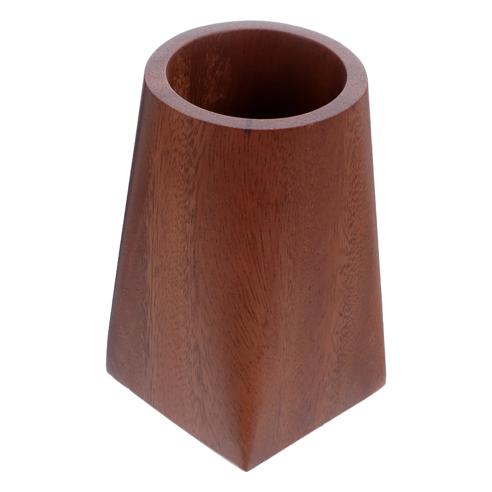 

Walnut Pen Holder Wood Desktop Organizer Smooth Polished Surface Pencil Cup Makeup Brush Holder Stable Compact Design for Office