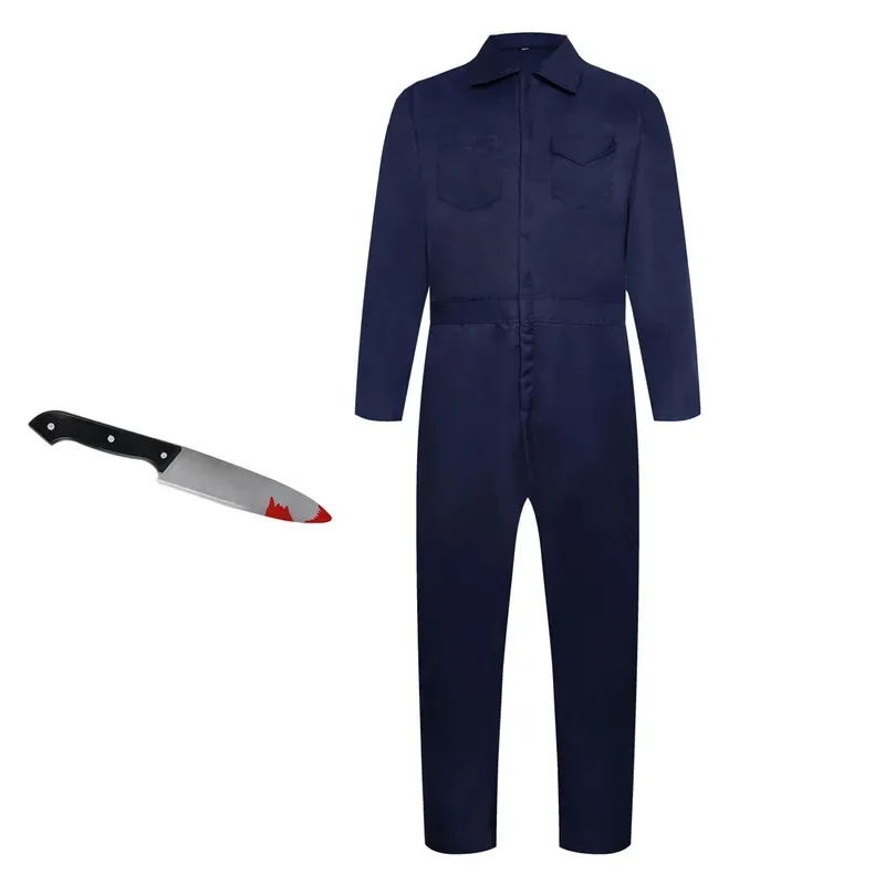 

♥ New 2026 Movie Michael Myers Cosplay Costume Jumpsuit Horror Outfit Uniform Bodysuit For Adult Men Overall Hallow ★Bear House