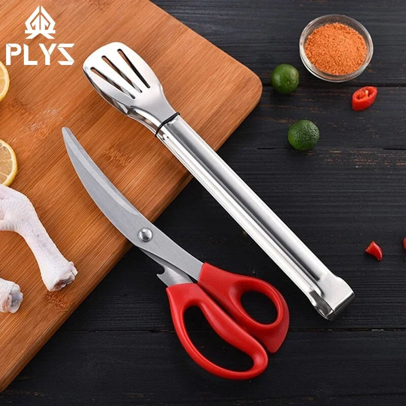 tesoura-de-grelha-espessada-para-carne-resistente-ao-calor-tesoura-de-cozinha-antiderrapante-pinca-para-peixe-conjunto-de-ferramentas-de-cozinha