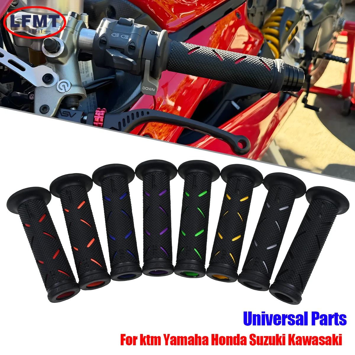 22MM 7/8 "Universal Motocross Lenker Motorrad Griffe Gummi Modifikation Zubehör Griffe Für Honda Suzuki Ducati Benelli