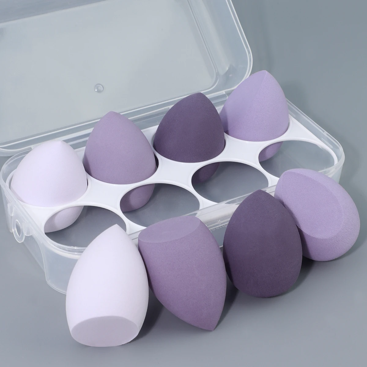 8 szt. Gąbka kosmetyczna Blender Beauty Egg Puff do makijażu miękka gąbka do podkładu Puff do pudru damskie akcesoria do makijażu przybory kosmetyczne