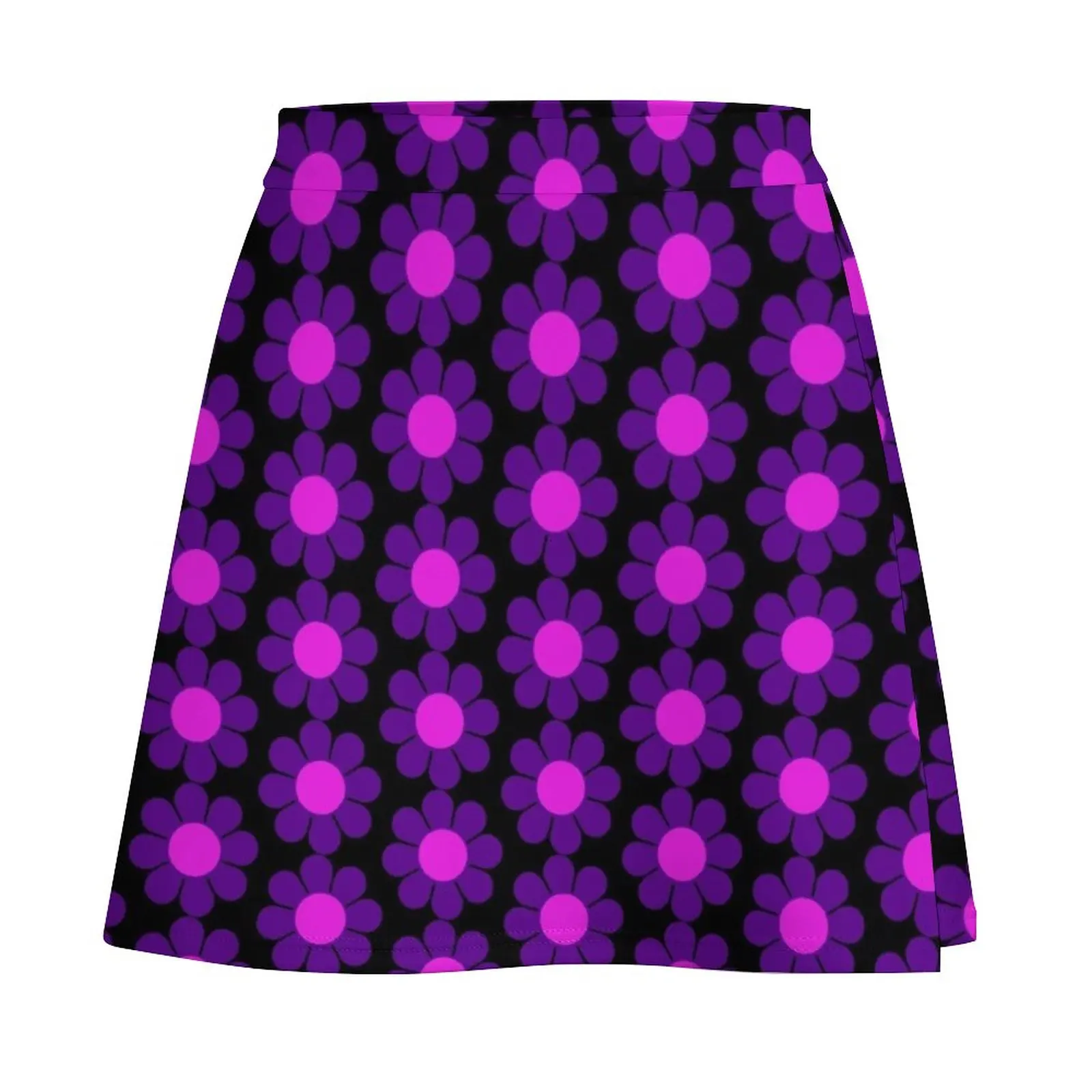 Purple Pink Hippy Flower Daisy Mini Skirt women's clothing trend 2023 girls skirt night club outfit