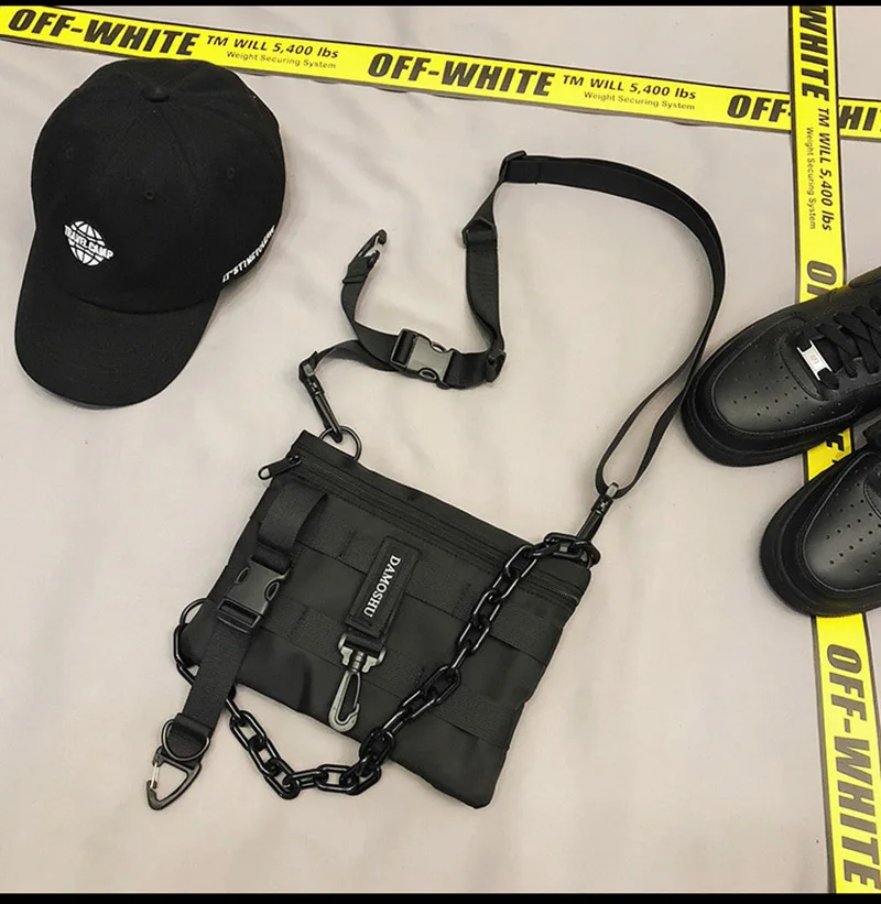 Funktionale Taktische Brusttasche für Unisex, Modische Hip-Hop-Weste, Streetwear-Tasche, Hüfttasche für Damen, Schwarze Wild-Brusttasche – Detail 14