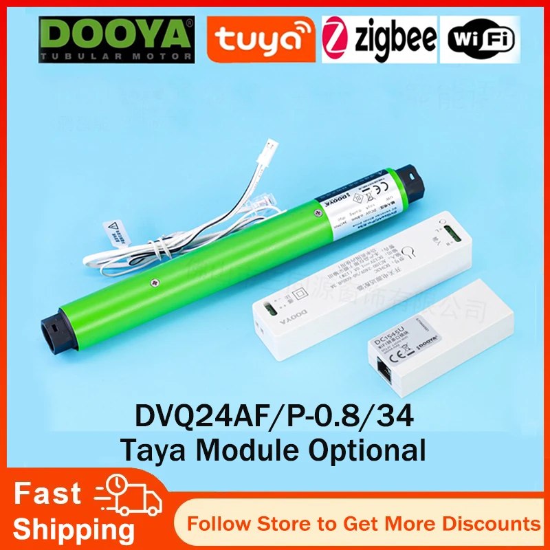 

Модуль Dooya DVQ24+Tuya с поддержкой Wi-Fi/Zigbee для трубчатых моторов, подходит для алюминиевых жалюзи, римских штор, сотовых штор, управление через приложение Tuya.