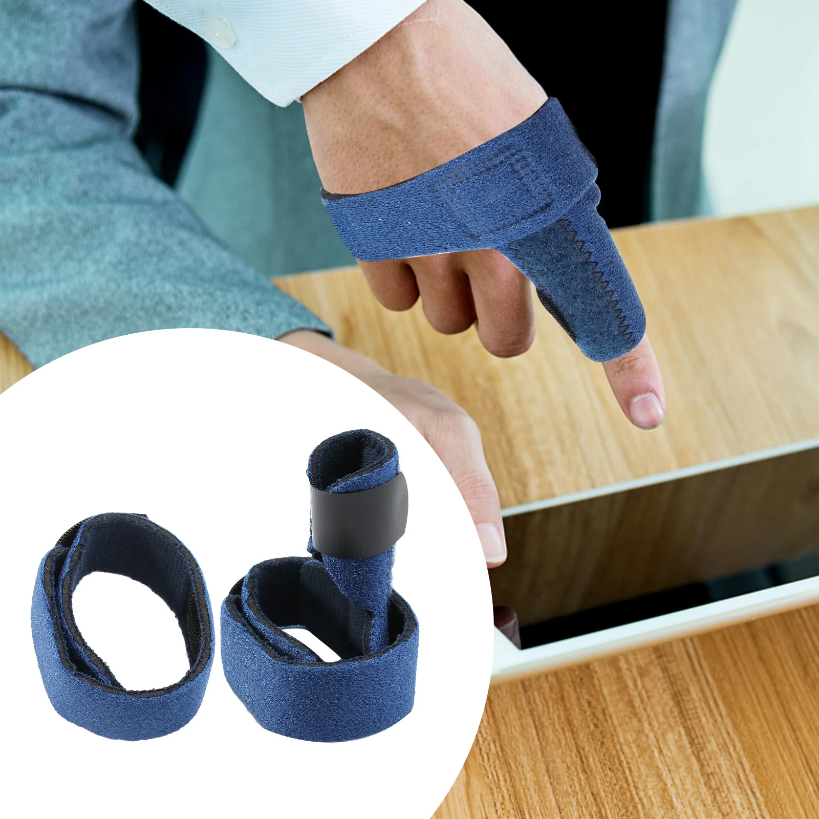 

Шина для пальцев, регулируемый бандаж, защита от перелома сухожилий, облегчение боли, блокировка жесткости, травма пальцев, синий