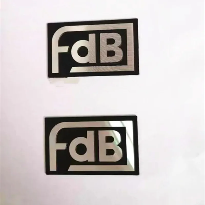 Universal FDB Lacoustics Metal Aluminum Signage Sign OEM LOGO Nameplate For Audio Amplifier Speaker Loudspeaker Horn 55*34mm