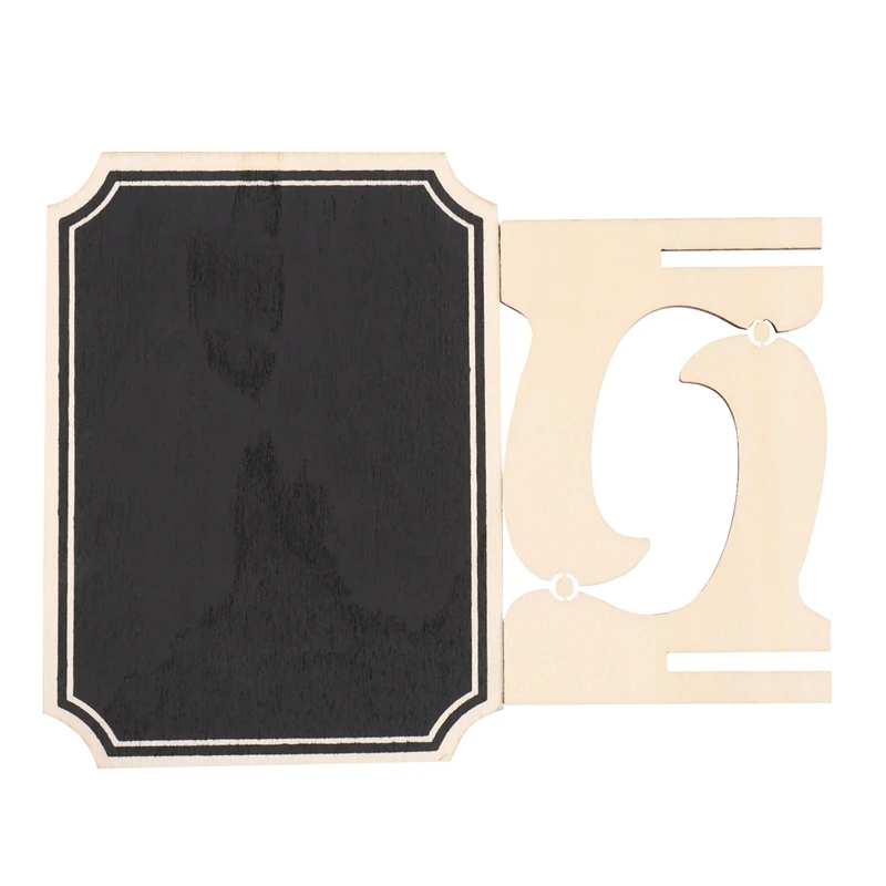 Mini tableau noir rectangulaire en bois avec support, cartes de place, petit tableau noir, support liatif els, fête d'anniversaire, mariages, paquet de 20